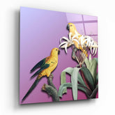 Parrot Glass Wall Art.